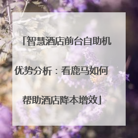 智慧酒店前台自助机优势分析：看鹿马如何帮助酒店降本增效