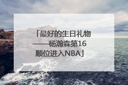 最好的生日礼物——杨瀚森第16顺位进入NBA