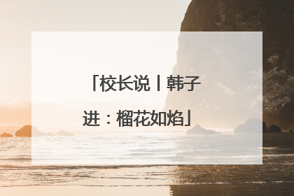 校长说丨韩子进：榴花如焰