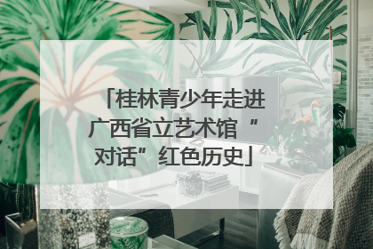 桂林青少年走进广西省立艺术馆“对话”红色历史