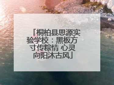 桐柏县思源实验学校：黑板方寸传粽情 心灵向阳沐古风