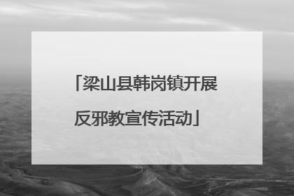梁山县韩岗镇开展反邪教宣传活动