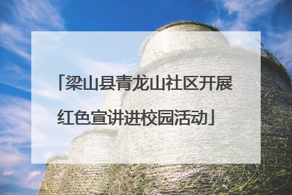 梁山县青龙山社区开展红色宣讲进校园活动