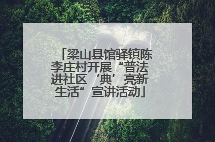 梁山县馆驿镇陈李庄村开展“普法进社区‘典’亮新生活”宣讲活动