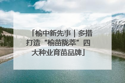 榆中新先事｜多措打造“榆苗陇萃”四大种业育苗品牌