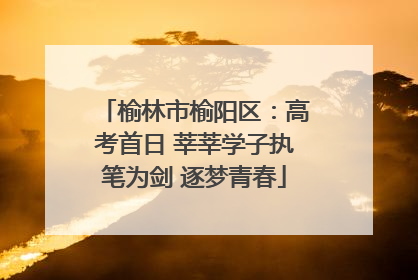 榆林市榆阳区：高考首日 莘莘学子执笔为剑 逐梦青春