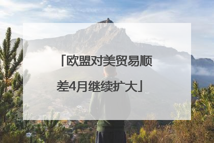 欧盟对美贸易顺差4月继续扩大