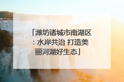 潍坊诸城市南湖区：水岸共治 打造美丽河湖好生态