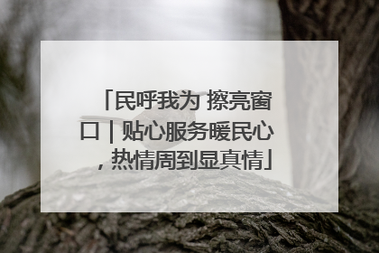 民呼我为 擦亮窗口｜贴心服务暖民心，热情周到显真情