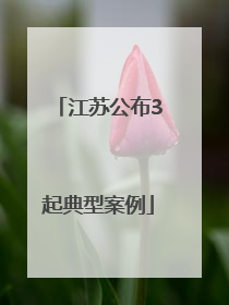 江苏公布3起典型案例