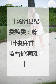 汤阴县纪委监委：粽叶裹廉香 监督护清风