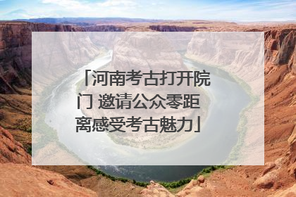 河南考古打开院门 邀请公众零距离感受考古魅力