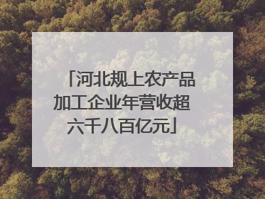 河北规上农产品加工企业年营收超六千八百亿元
