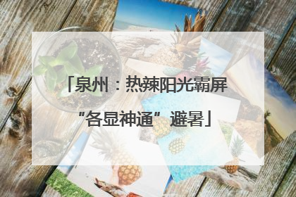 泉州：热辣阳光霸屏 “各显神通”避暑