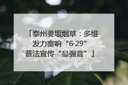 泰州姜堰烟草：多维发力奏响“6·29”普法宣传“最强音”