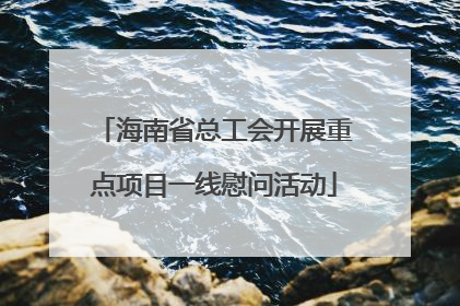 海南省总工会开展重点项目一线慰问活动
