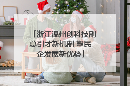 浙江温州创科技副总引才新机制 塑民企发展新优势