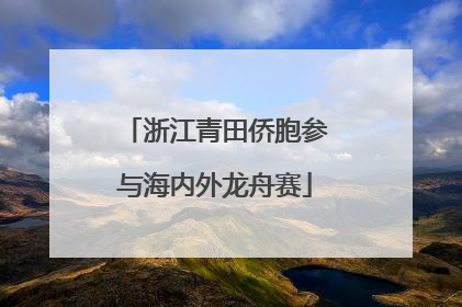 浙江青田侨胞参与海内外龙舟赛