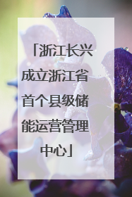 浙江长兴成立浙江省首个县级储能运营管理中心