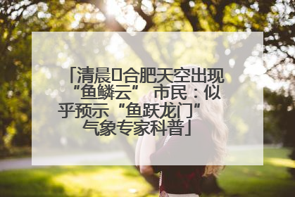 清晨﻿合肥天空出现“鱼鳞云” 市民：似乎预示“鱼跃龙门” 气象专家科普