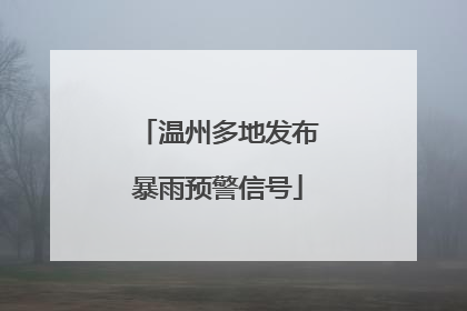 温州多地发布暴雨预警信号