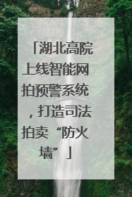 湖北高院上线智能网拍预警系统，打造司法拍卖“防火墙”