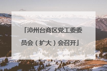 漳州台商区党工委委员会（扩大）会召开