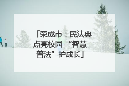 荣成市：民法典点亮校园 “智慧普法”护成长