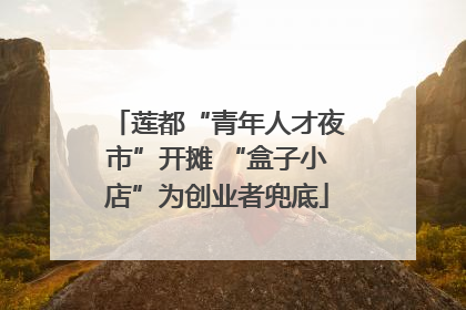 莲都“青年人才夜市”开摊 “盒子小店”为创业者兜底