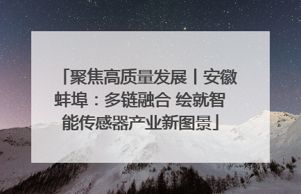 聚焦高质量发展丨安徽蚌埠：多链融合 绘就智能传感器产业新图景