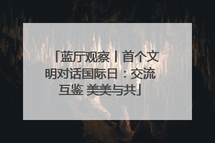蓝厅观察丨首个文明对话国际日：交流互鉴 美美与共
