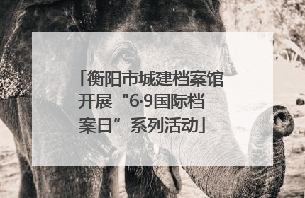 衡阳市城建档案馆开展“6·9国际档案日”系列活动