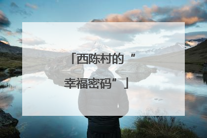 西陈村的“幸福密码”