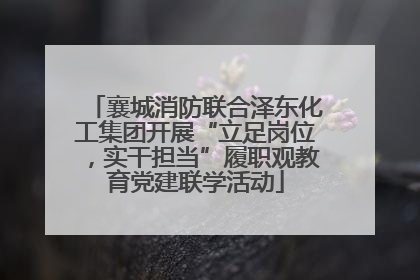 襄城消防联合泽东化工集团开展“立足岗位，实干担当”履职观教育党建联学活动