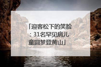 迎客松下的笑脸：31名罕见病儿童圆梦登黄山