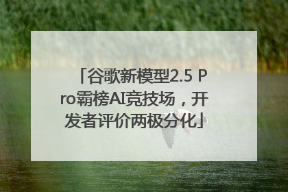 谷歌新模型2.5 Pro霸榜AI竞技场,开发者评价两极分化