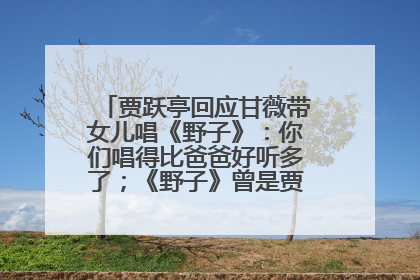 贾跃亭回应甘薇带女儿唱《野子》：你们唱得比爸爸好听多了；《野子》曾是贾跃亭“代表作”