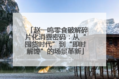 赵一鸣零食破解碎片化消费密码：从“囤货时代”到“即时解馋”的场景革新