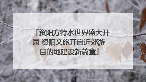 资阳方特水世界盛大开园 资阳文旅开启近郊游目的地建设新篇章