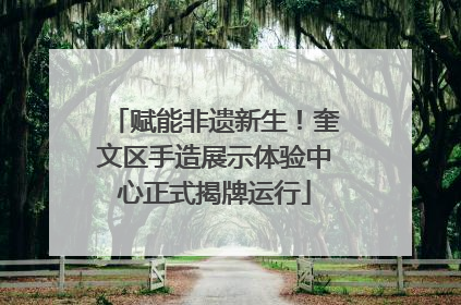 赋能非遗新生！奎文区手造展示体验中心正式揭牌运行