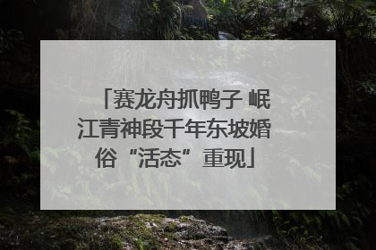 赛龙舟抓鸭子 岷江青神段千年东坡婚俗“活态”重现