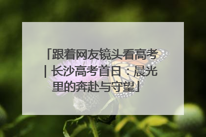 跟着网友镜头看高考｜长沙高考首日：晨光里的奔赴与守望