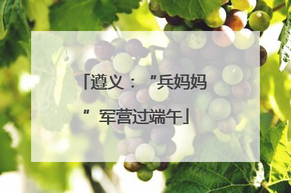 遵义：“兵妈妈”军营过端午