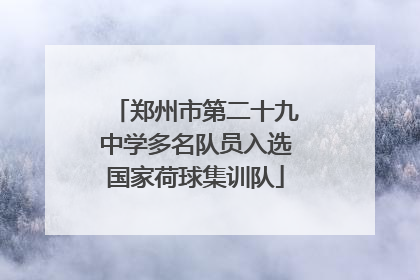 郑州市第二十九中学多名队员入选国家荷球集训队