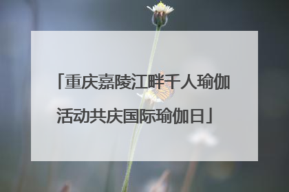 重庆嘉陵江畔千人瑜伽活动共庆国际瑜伽日