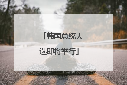 韩国总统大选即将举行