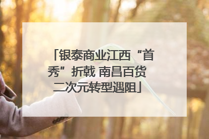 银泰商业江西“首秀”折戟 南昌百货二次元转型遇阻