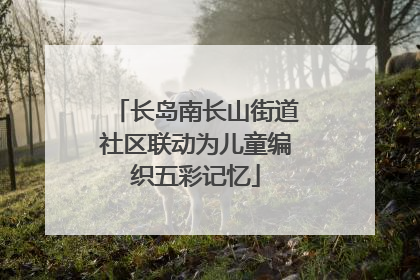 长岛南长山街道社区联动为儿童编织五彩记忆