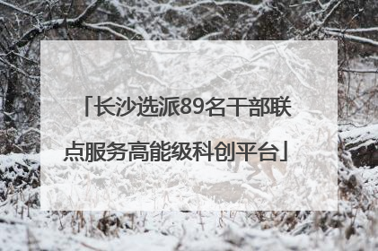 长沙选派89名干部联点服务高能级科创平台