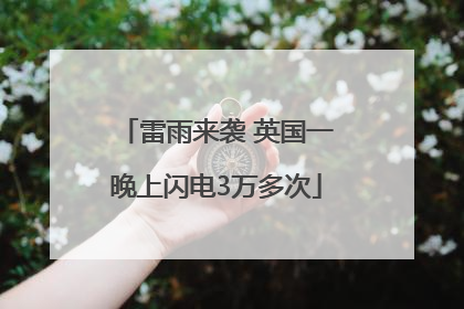 雷雨来袭 英国一晚上闪电3万多次